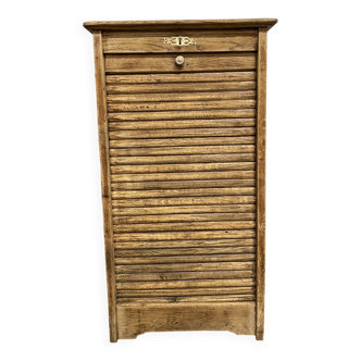 Refurbished oak roll-top filing cabinet