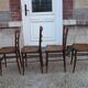 Lot de 4 chaises bistrot assises décorées