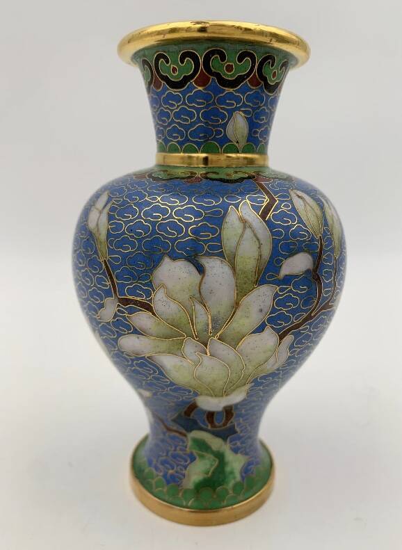 Deux vases vintage émail cloisonné chinois - années 1970-1980
