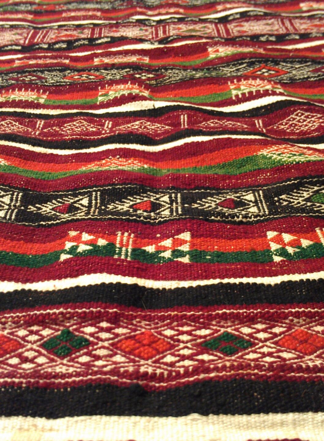 Berber carpet multicoloured wool 185 x 165 cm