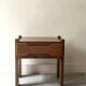 Elm wood side table / bedside table, Maison Regain 1960