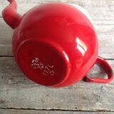 Emailed sheet metal teapot