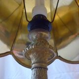 Bronze and velvet lamp 70 cm
