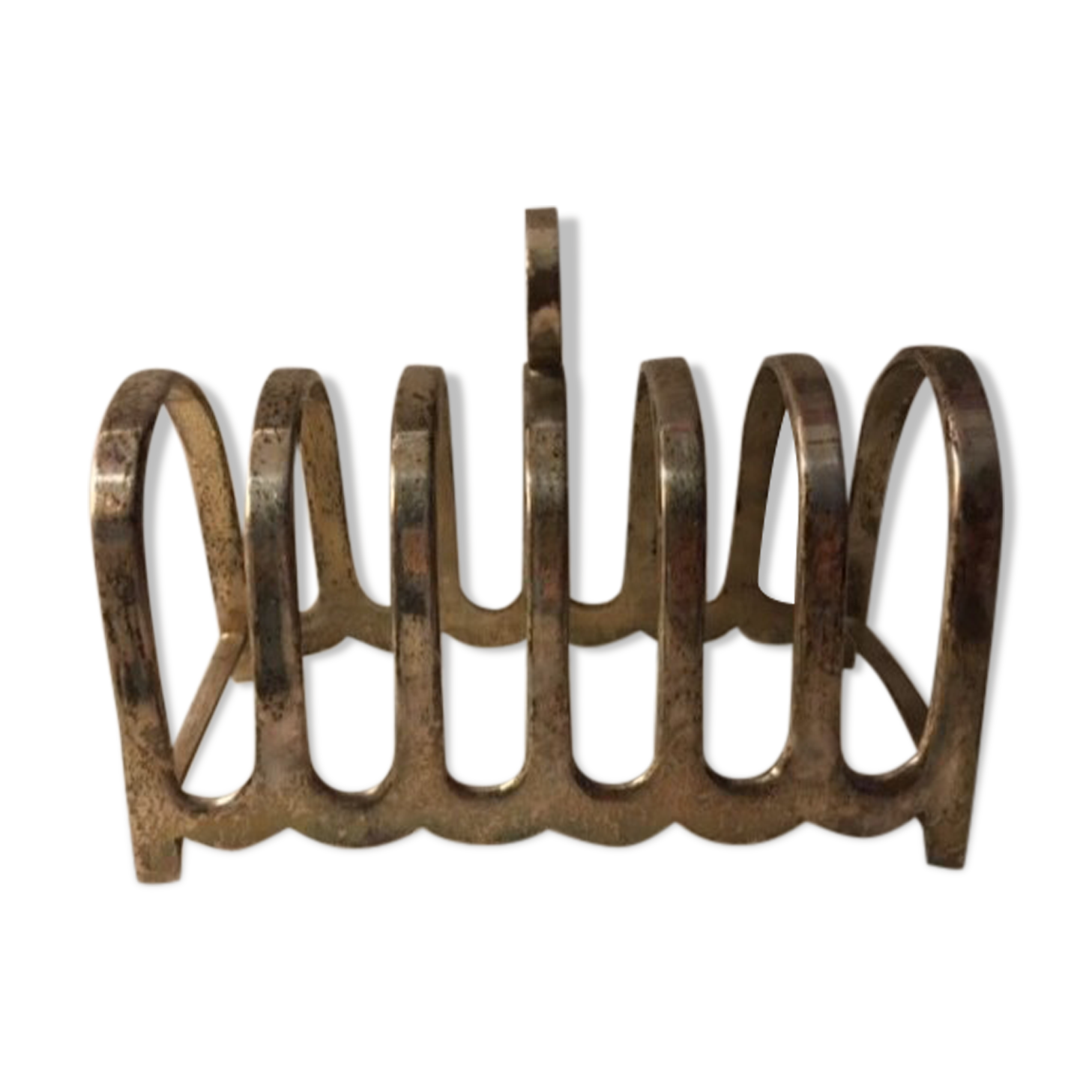 Old silver metal toast door