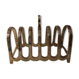 Old silver metal toast door