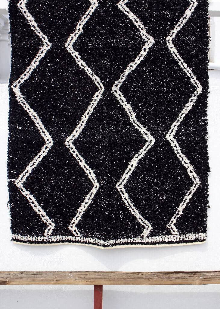 Reversible rug - hand-woven recycled cotton - 170 x 240 cm