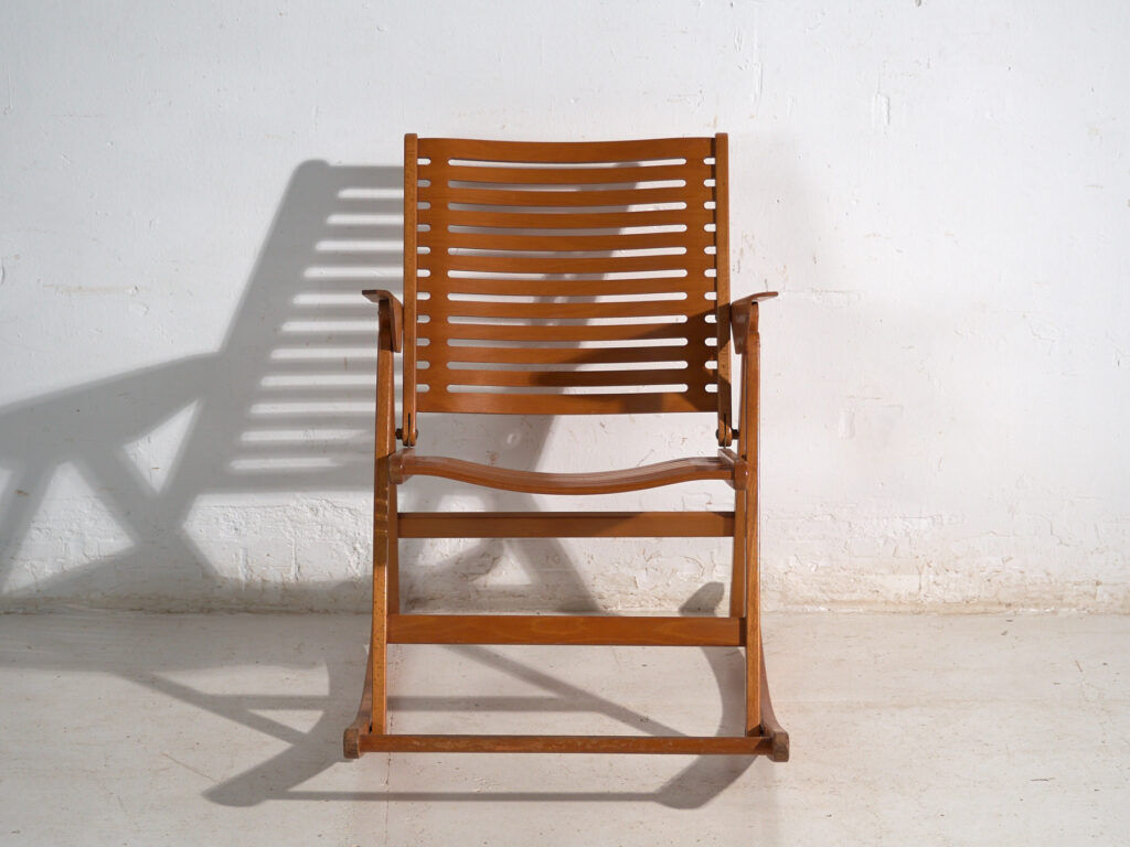 Vintage folding rocking chair Rex by Niko Kralj – Slovenia, circa 1970.