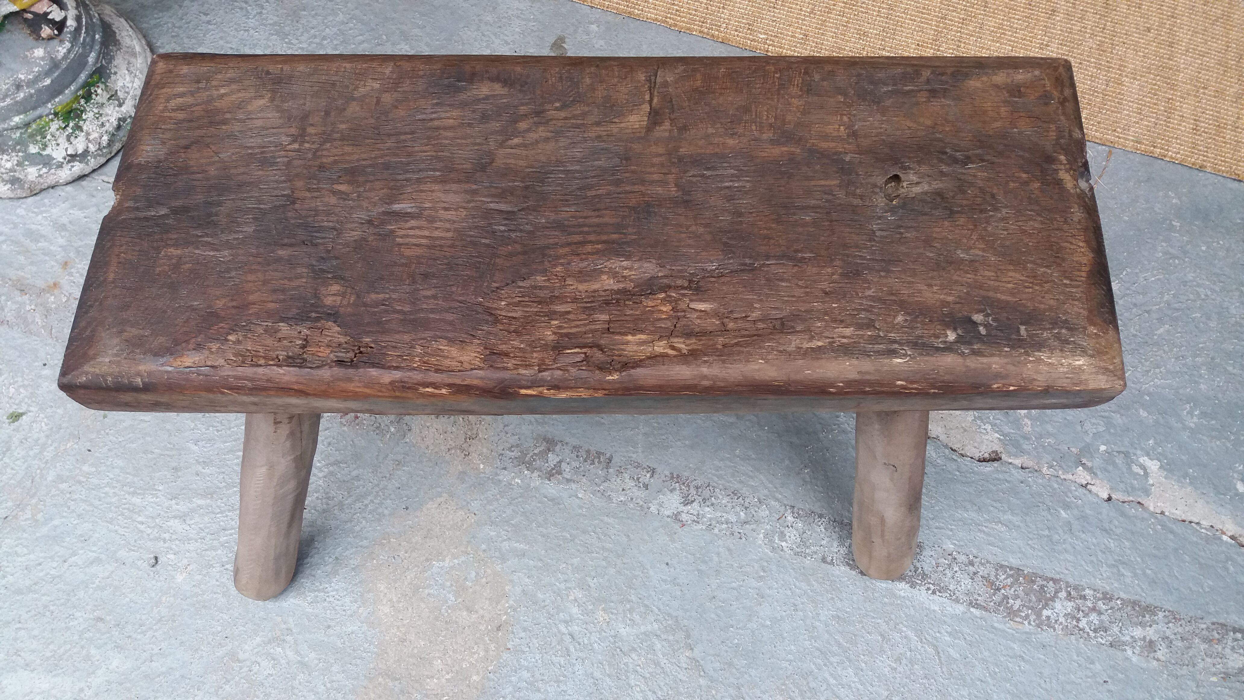 Small rustic bench