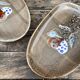 Set of 3  serving dishes-Faiencerie MBFA Pornic-Model Butterfly-70s