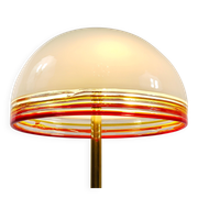 Roberto Pamio Febo floor lamp in marble, brass, and Murano glass by Leucos Italy.
