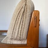 Maison Regain style modernist armchair in solid elm