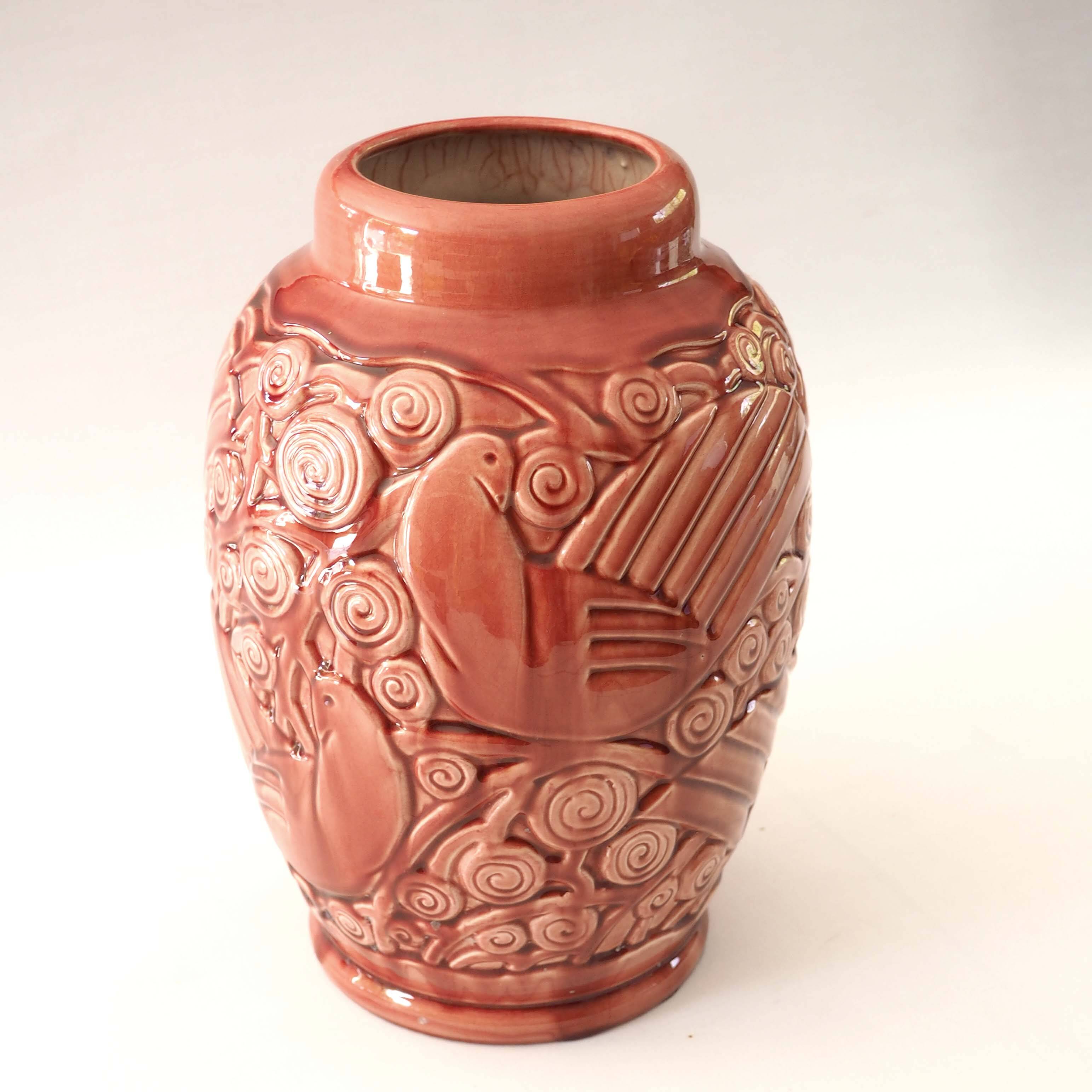 Grand vase art déco St Clément