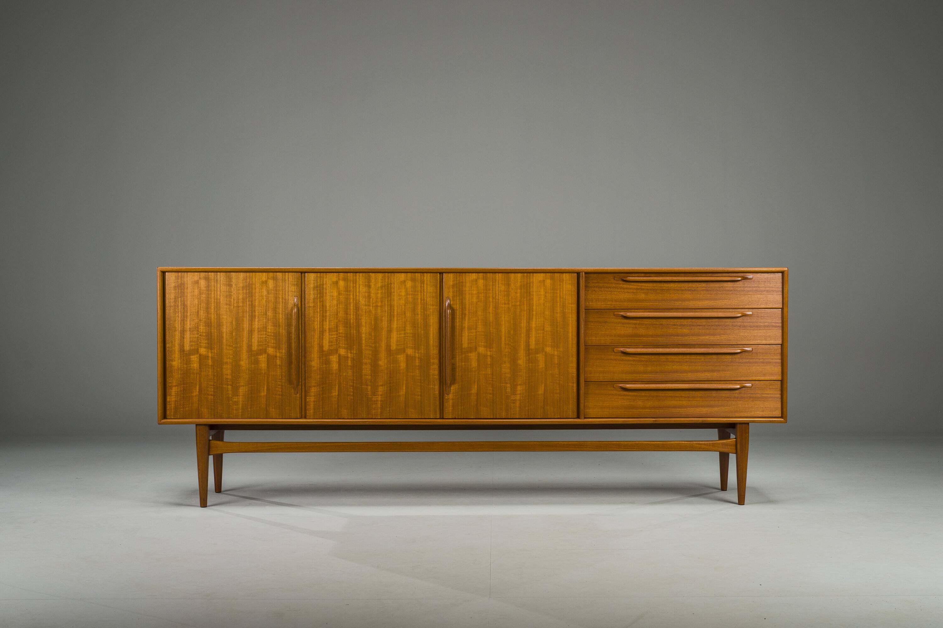 Mid-Century Type 214 Sideboard in Teak by Heinrich Riestenpatt for RT Möbel