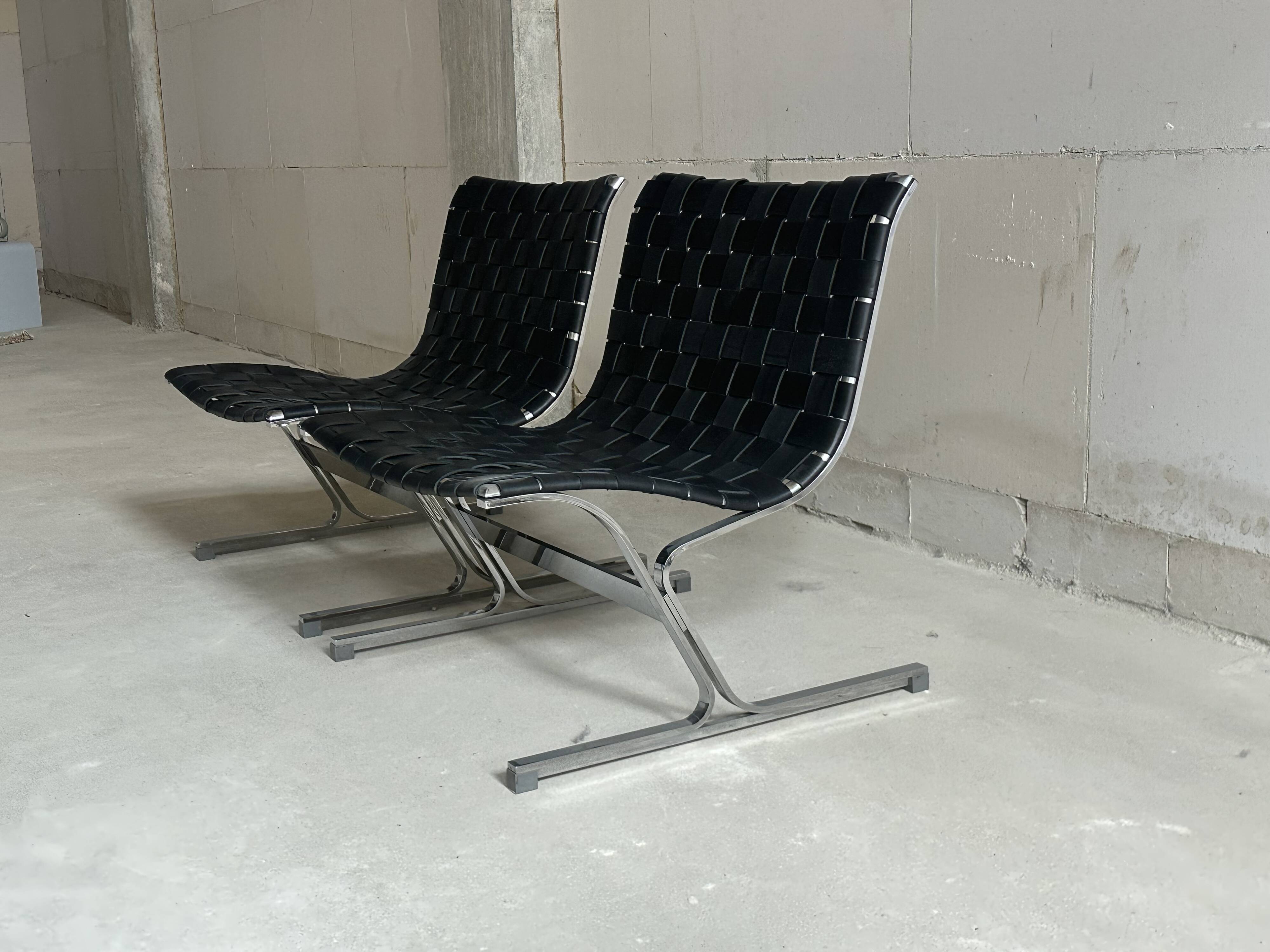PLR1 Luar lounge chairs by Ross Littell for ICF De Padova Italy 1960s