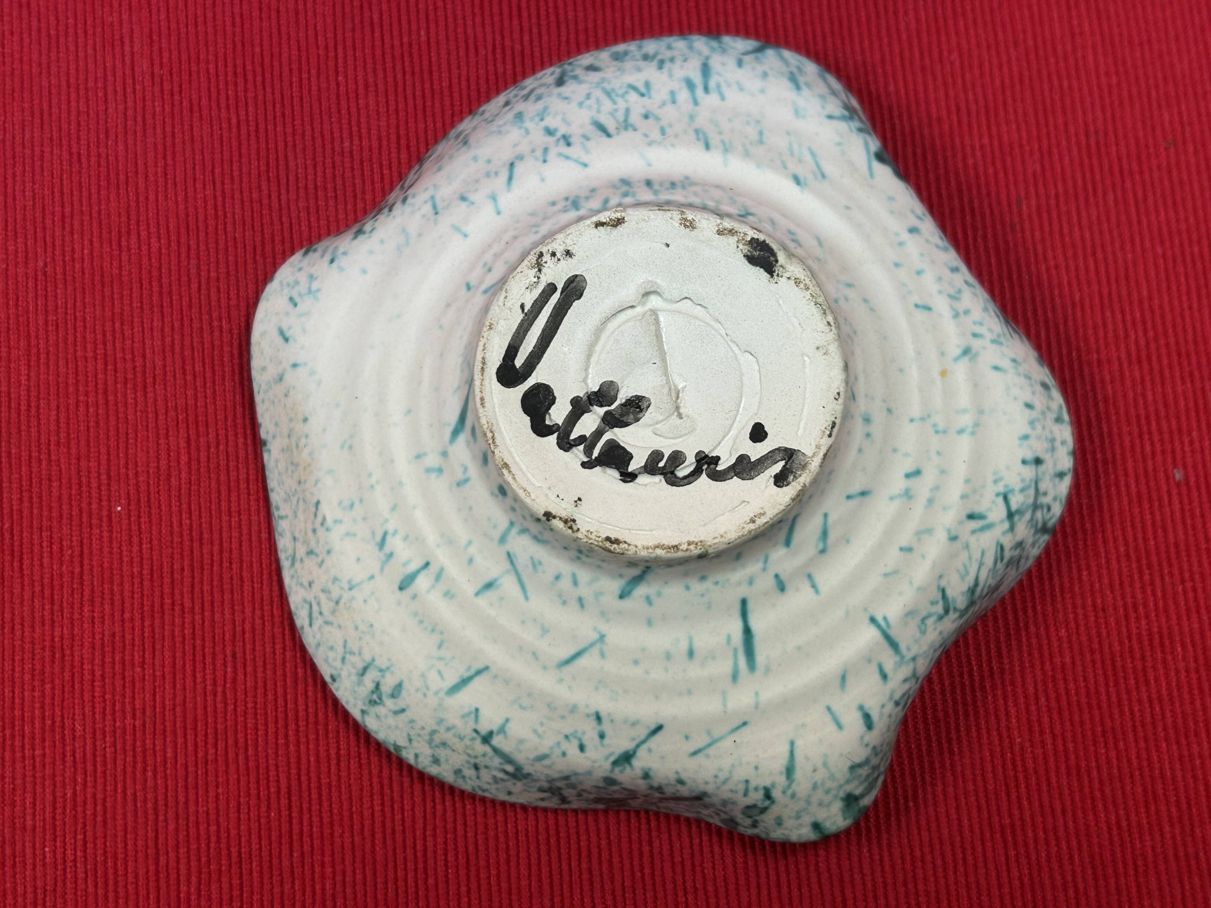 Vintage Vallauris trinket tray, possibly Borty - set of 4 - approximately 13 cm