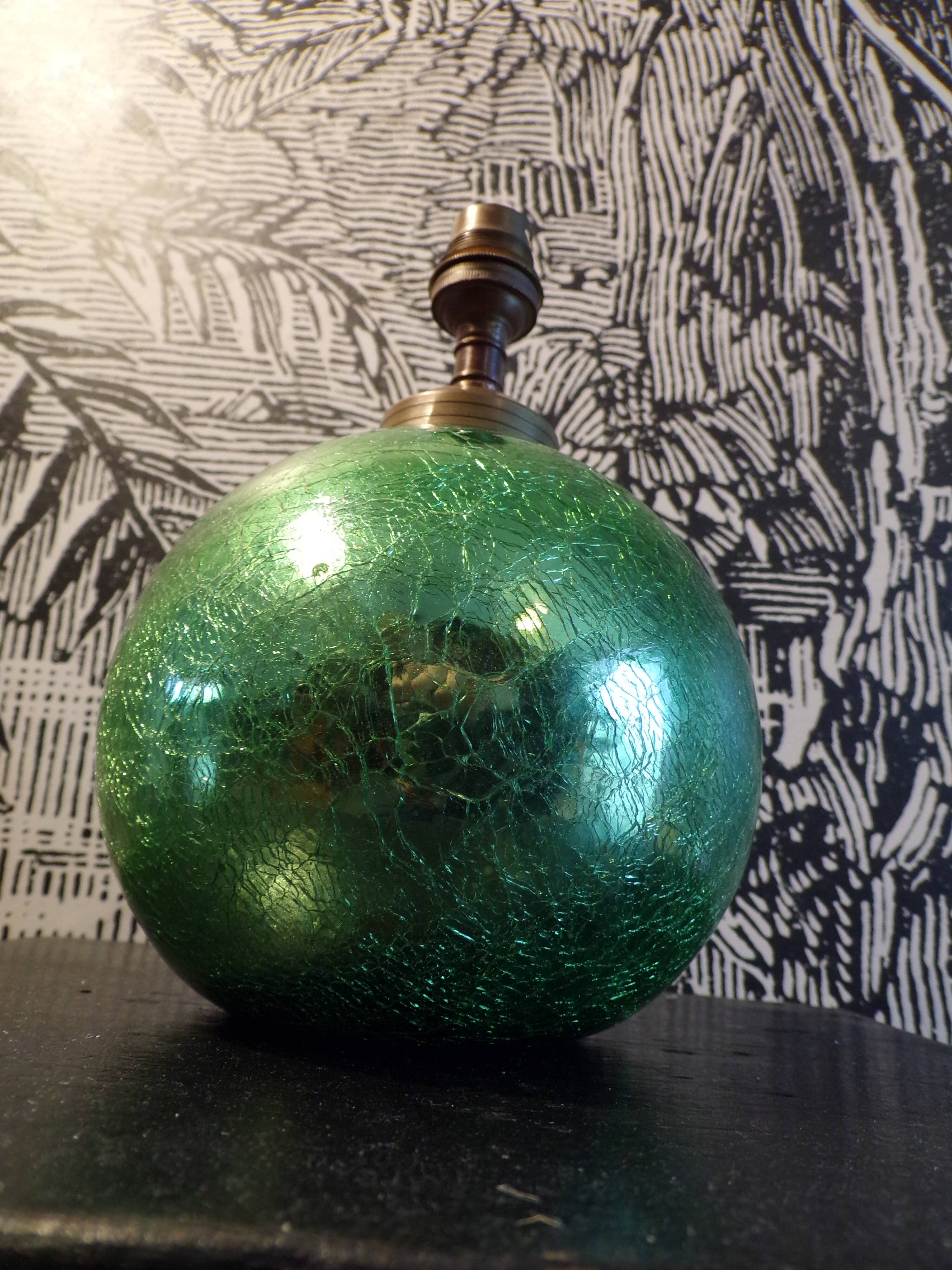 1930s glass ball lamp