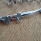 Silver metal dog knife holder