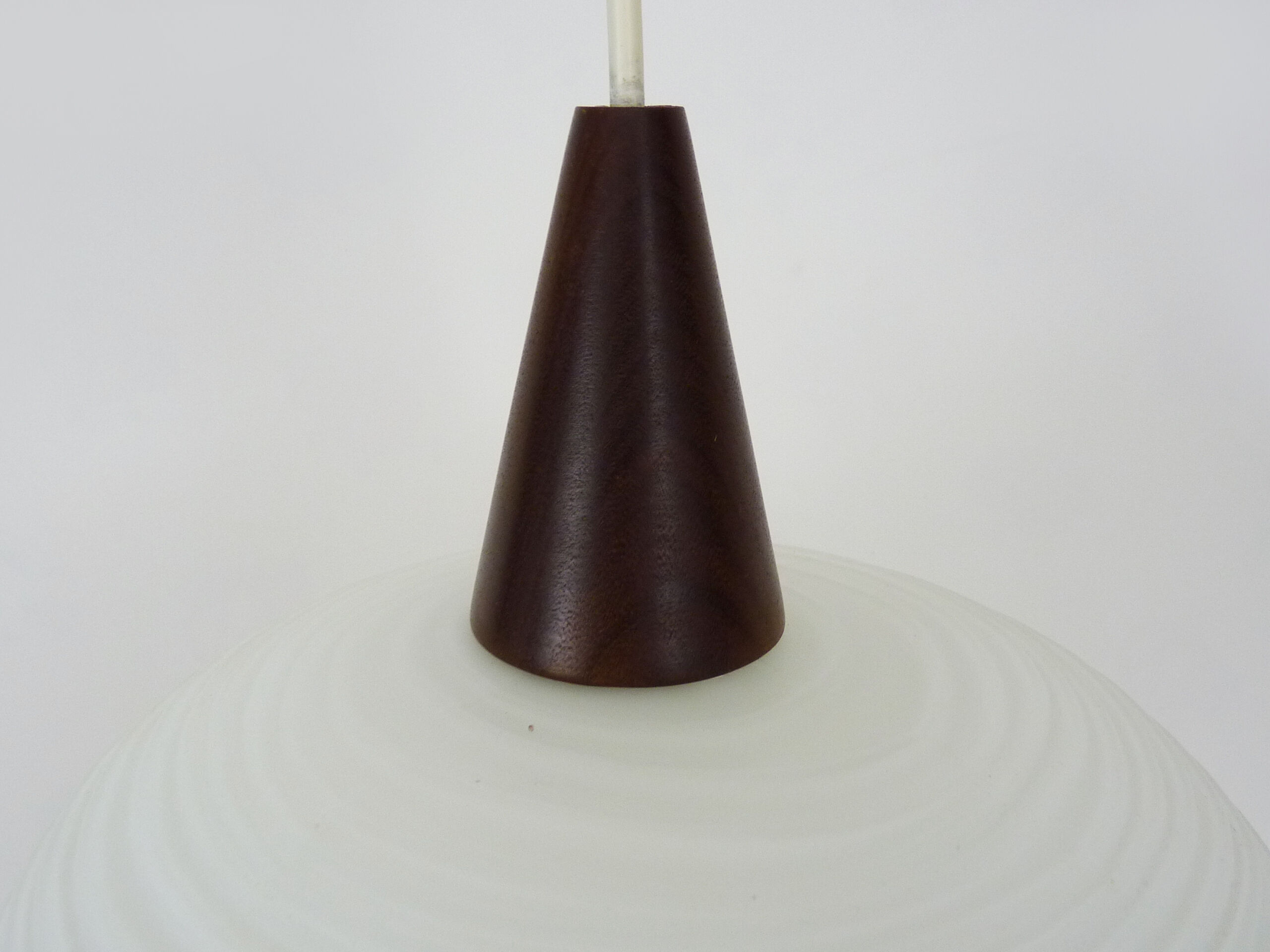 Scandinavian suspension teak and opaline, 1960 Denmark