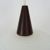 Scandinavian suspension teak and opaline, 1960 Denmark