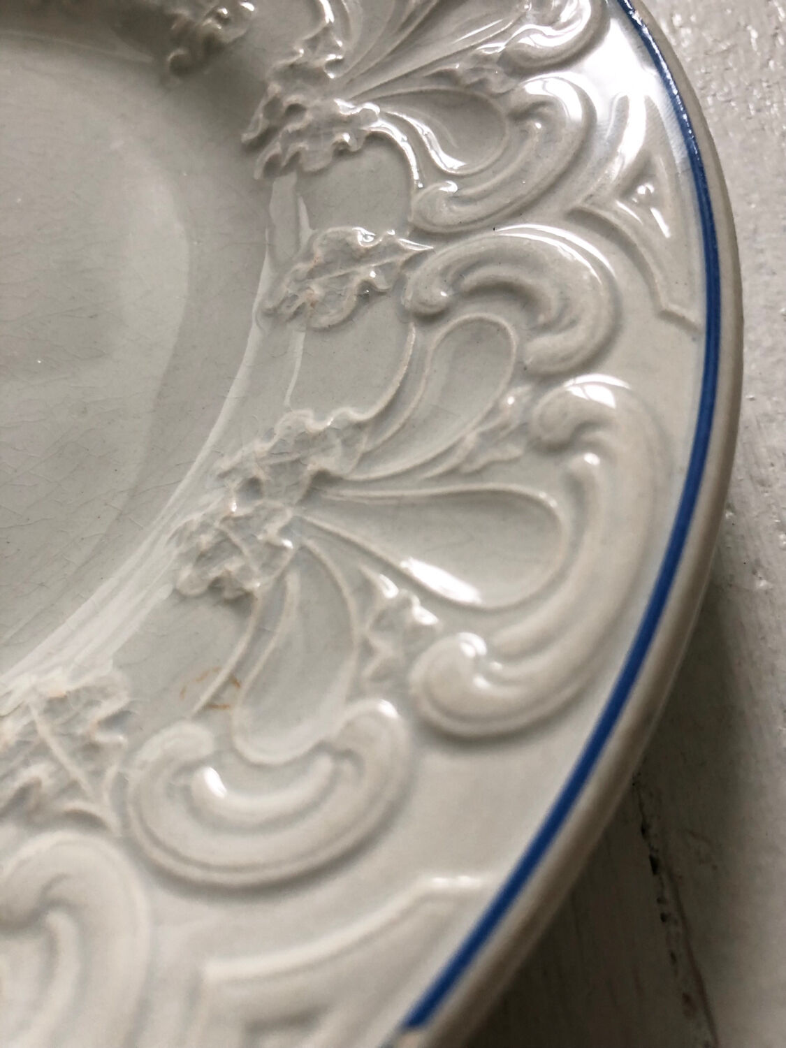 White plate creil and montereau