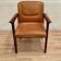 LEATHER ARMCHAIR "1960 DESIGN".