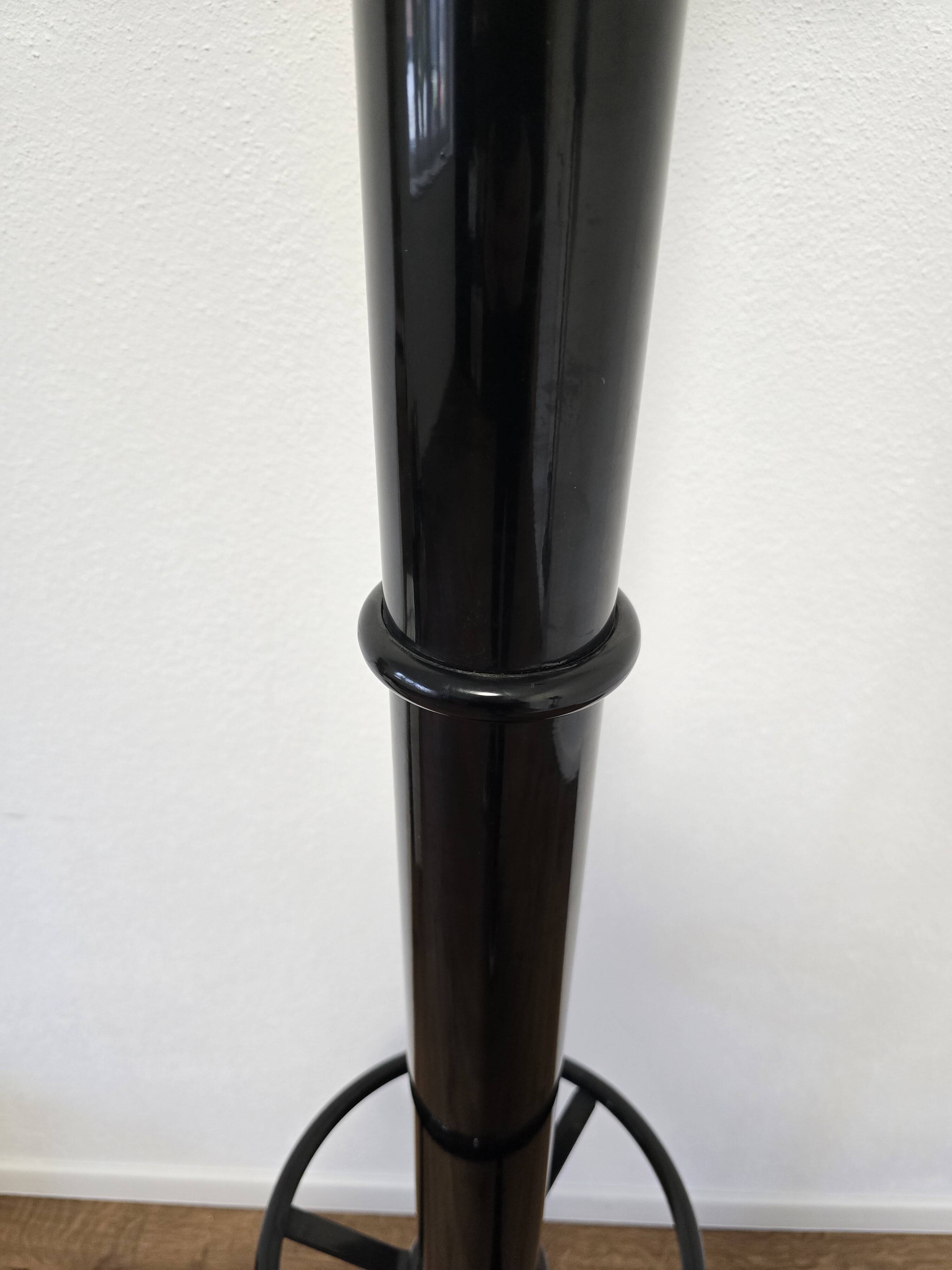 80s Stylish Black Coat Rack and Umbrella Stand