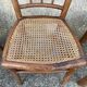 Ensemble de 7 chaises bois et cannage, vintage