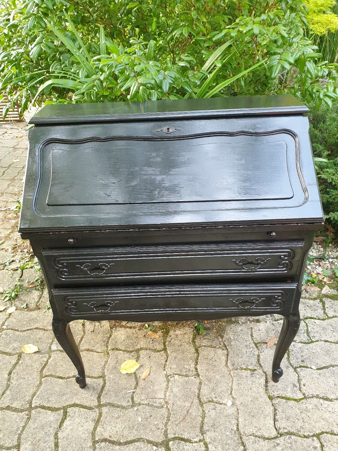 Bureau secrétaire Louis XV noir