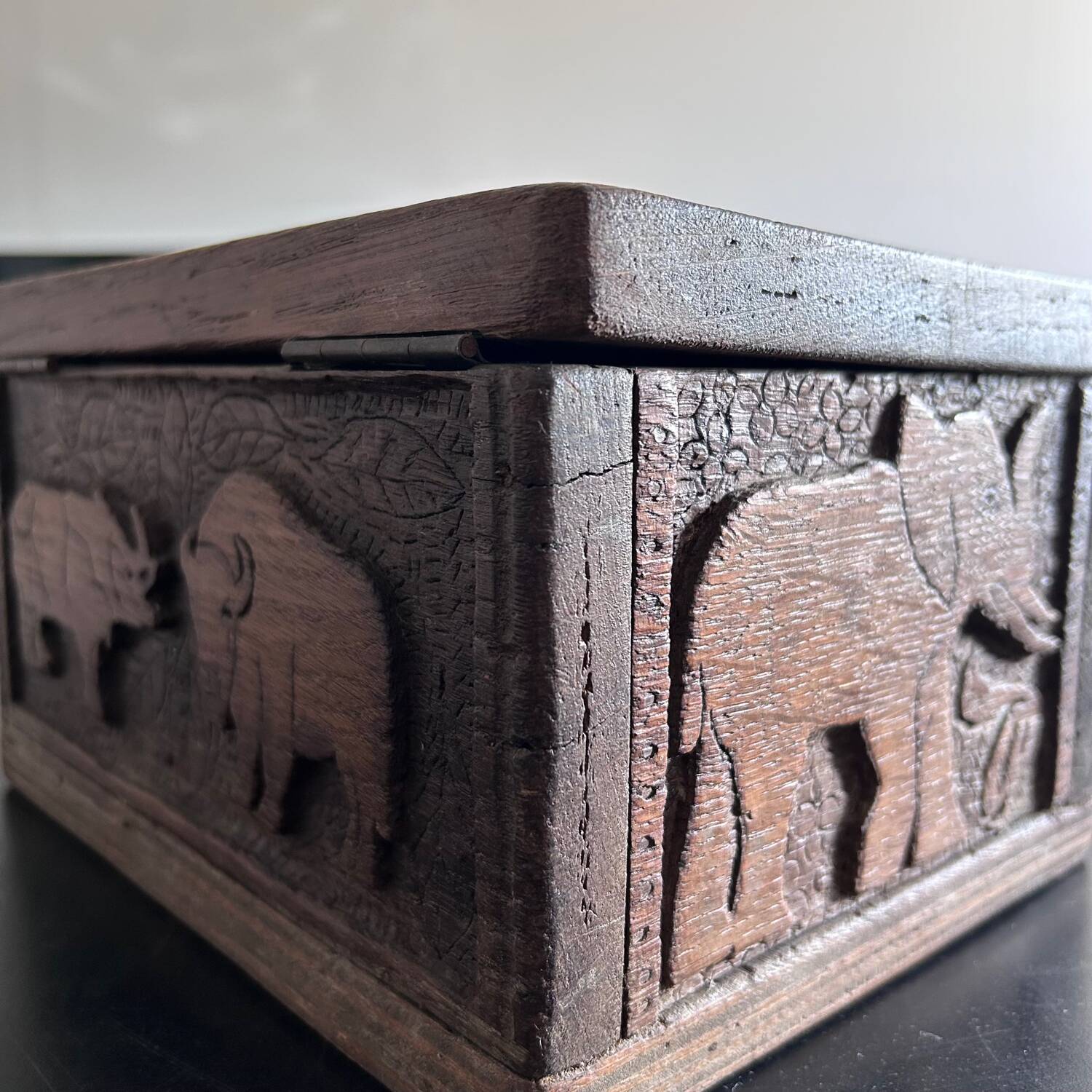 Small carved ethnic chest