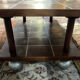 Scandinavian coffee table from the 50s in teak and aluminum