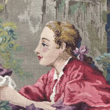 Tapisserie Jacquard de style Aubusson "Berger Galant"