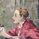 Tapisserie Jacquard de style Aubusson "Berger Galant"