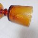 Set of 4 amber glass stemmed glasses