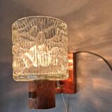 Scandinavian teak and chrome wall light from the 1960s.