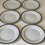 6 Christofle dessert plates, vintage Parma model