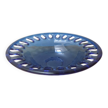 Large cobalt blue fruit bowl