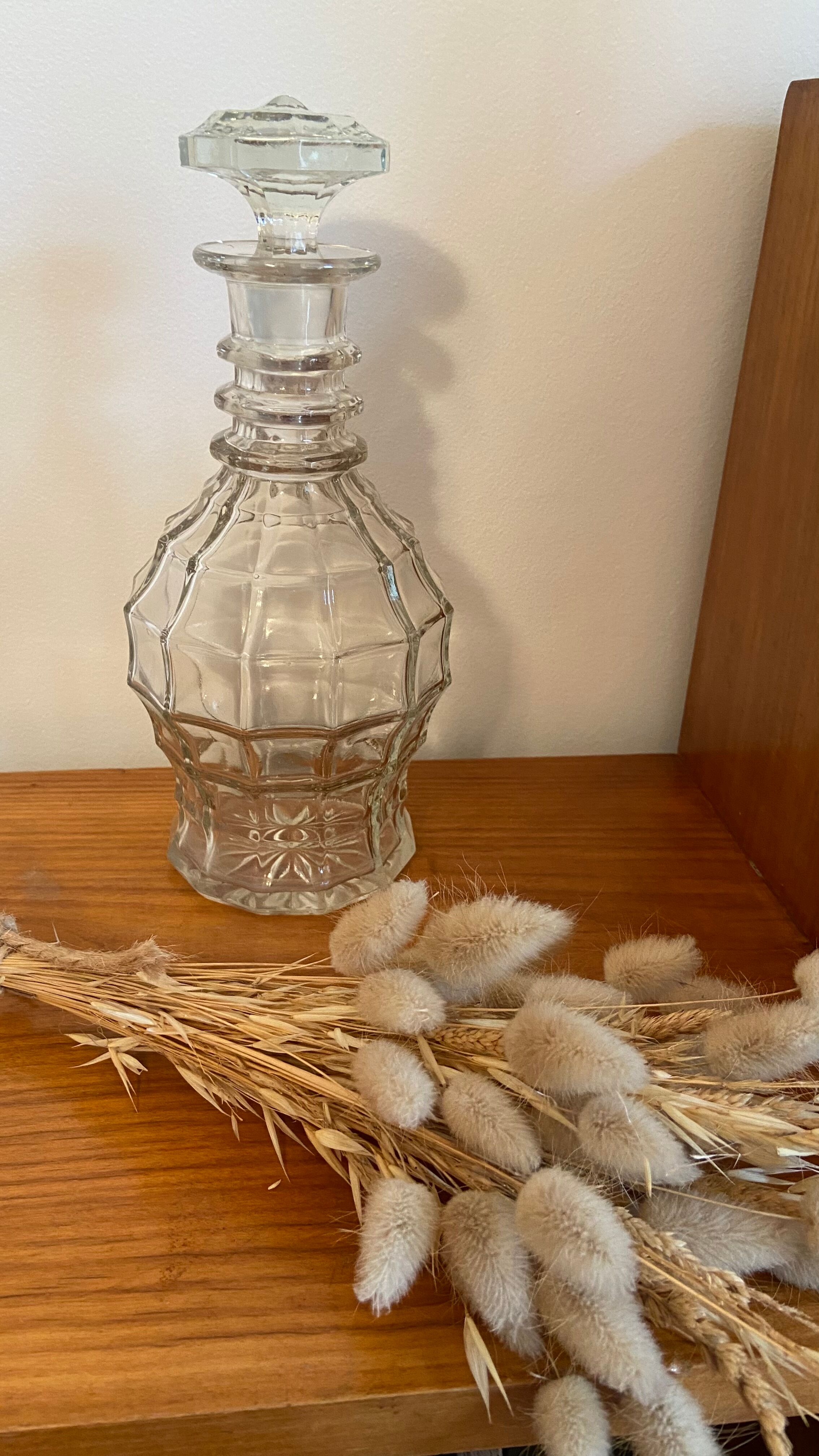 Vintage carafe in molded glass