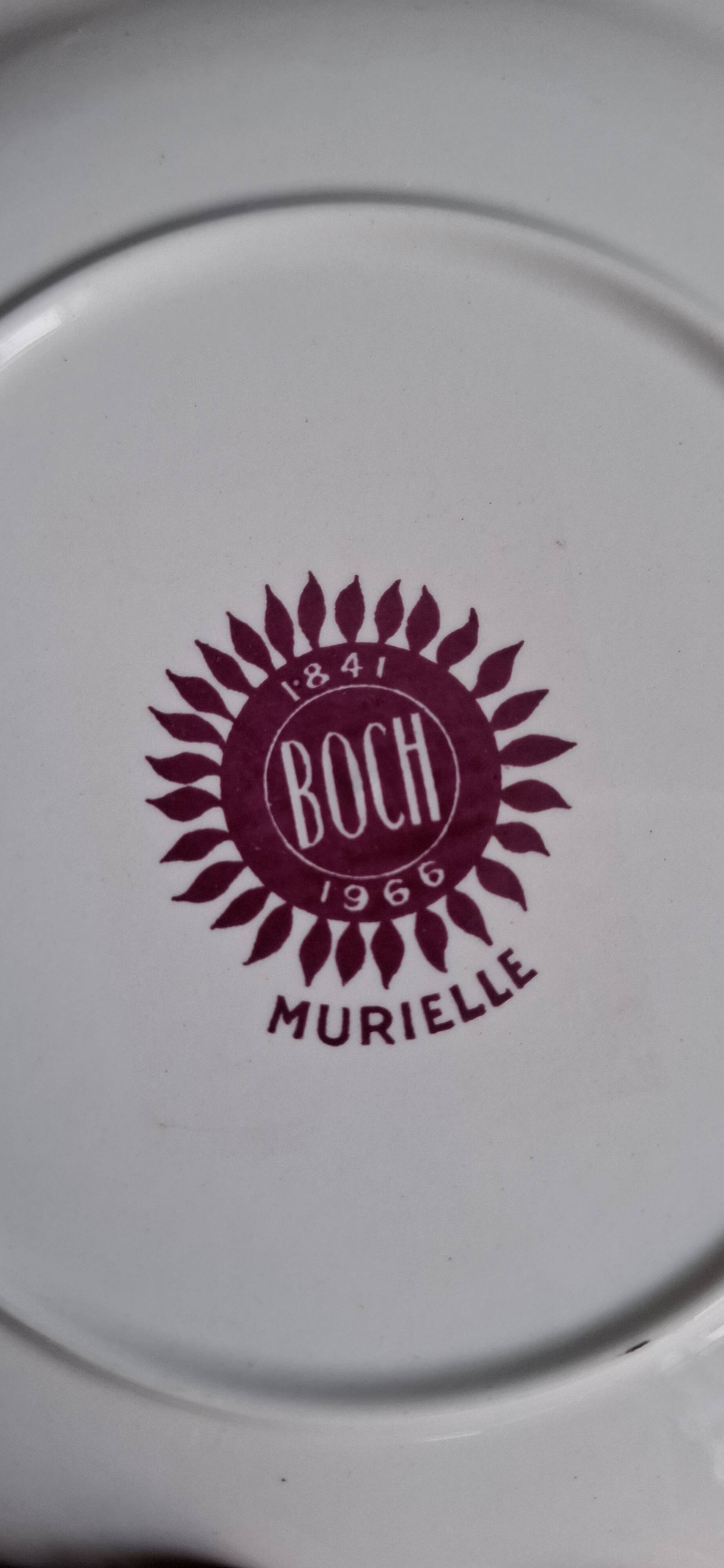 Set of 6 Murielle BFK plates 1966