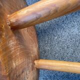 Side table in raw wood