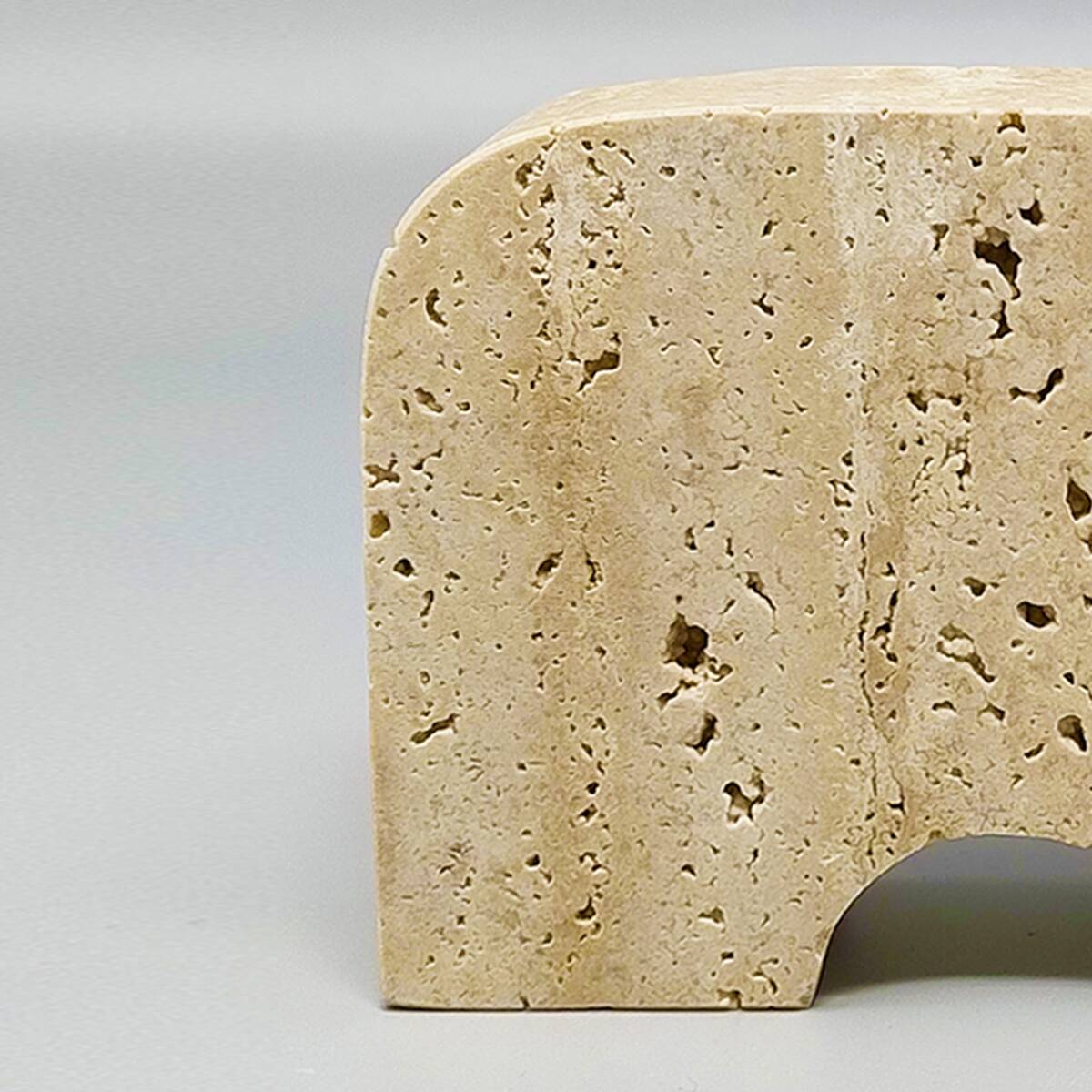 1970s Original Travertine Elephant Sculpture by Enzo Mari for F.lli Mannell