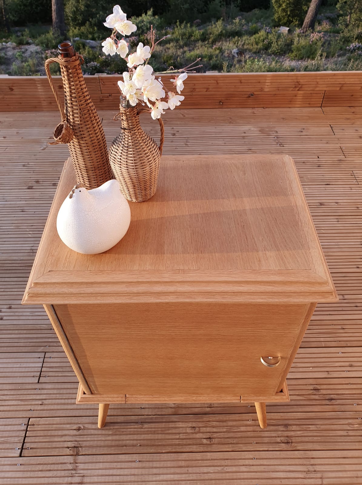 Vintage sideboard with compass feet
