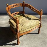 Giorgetti / classic armchair in art deco style / italy 1970s