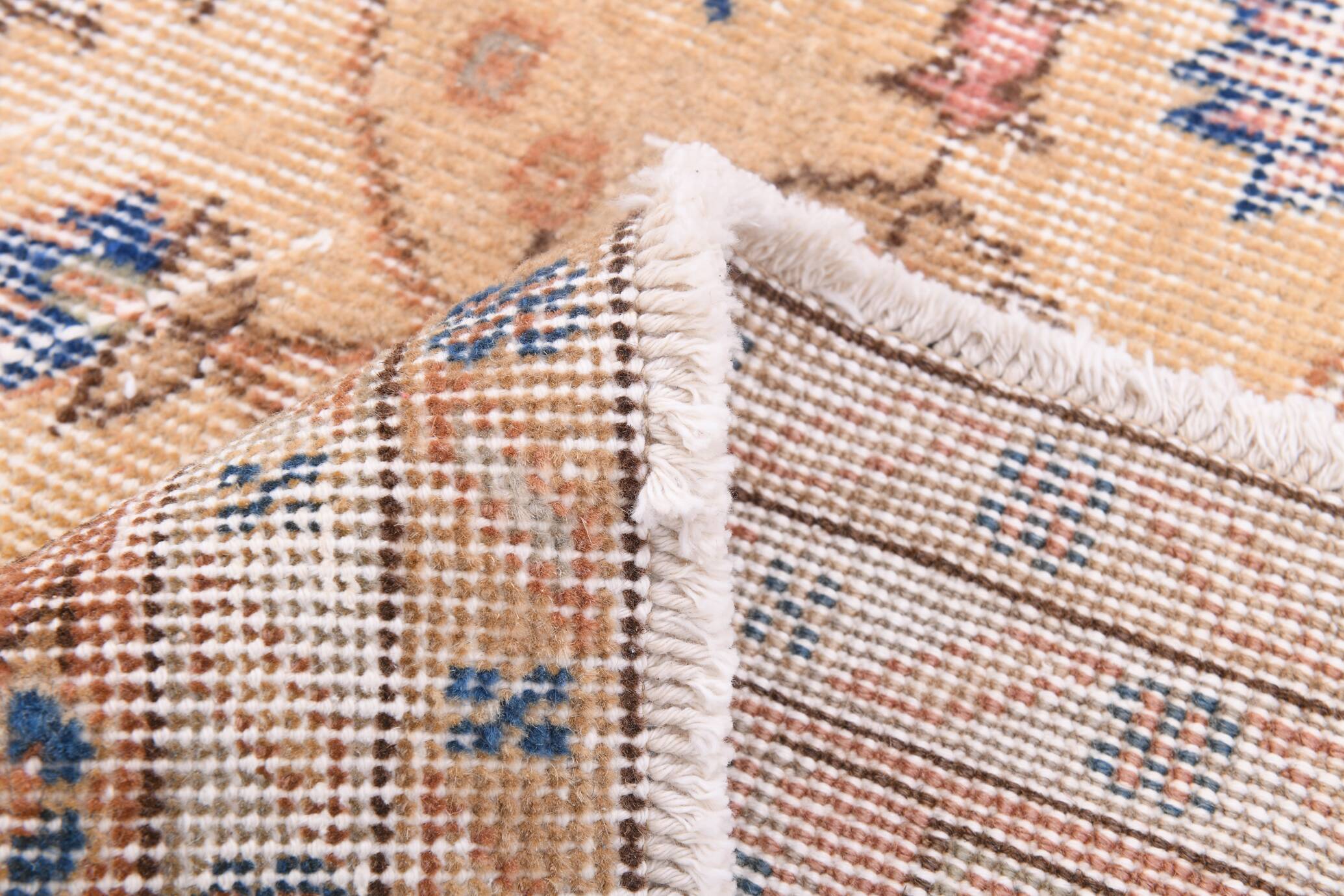 5x8 Rug For Farmhouse Room Blue Orange Vintage Rug, 162x262Cm SK 5165