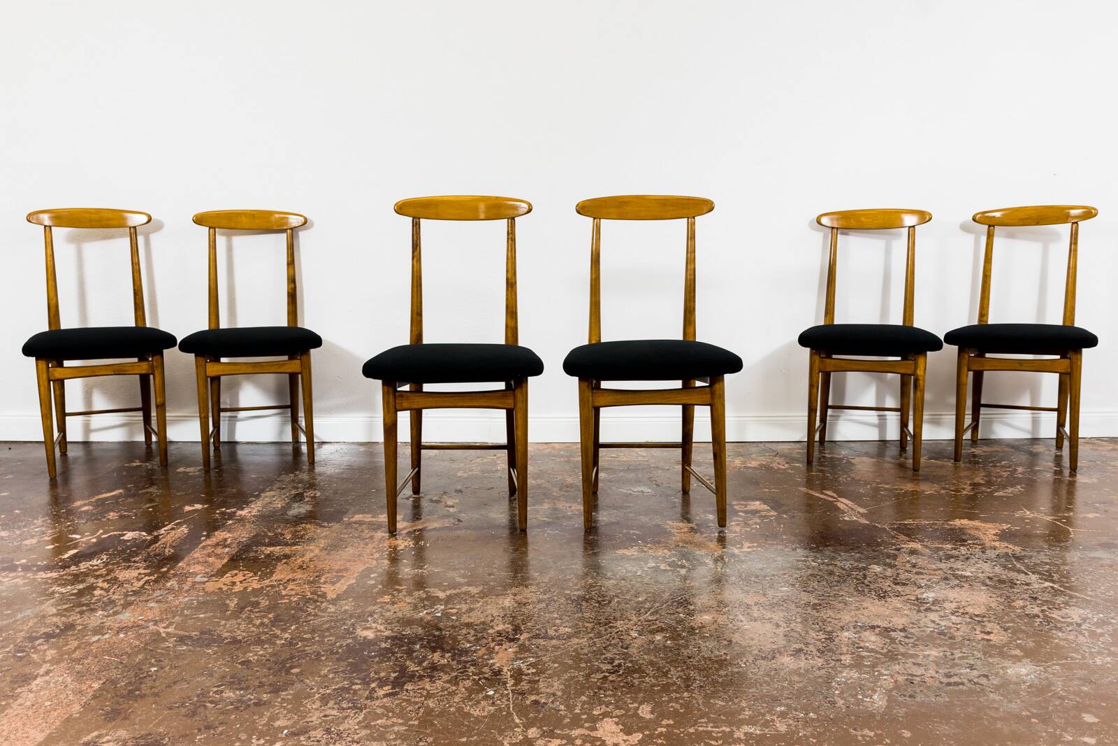 Mid Century Dining Chairs By Bernard Malendowicz, Poland, 1960s, Set Of 6