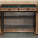 French walnut buffet sideboard, decorated, circa 1850.