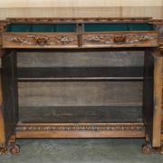 French walnut buffet sideboard, decorated, circa 1850.