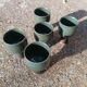 Original signed stoneware tumbler cups.