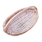 Flat wicker basket