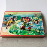 Children's cube set in its original wooden box