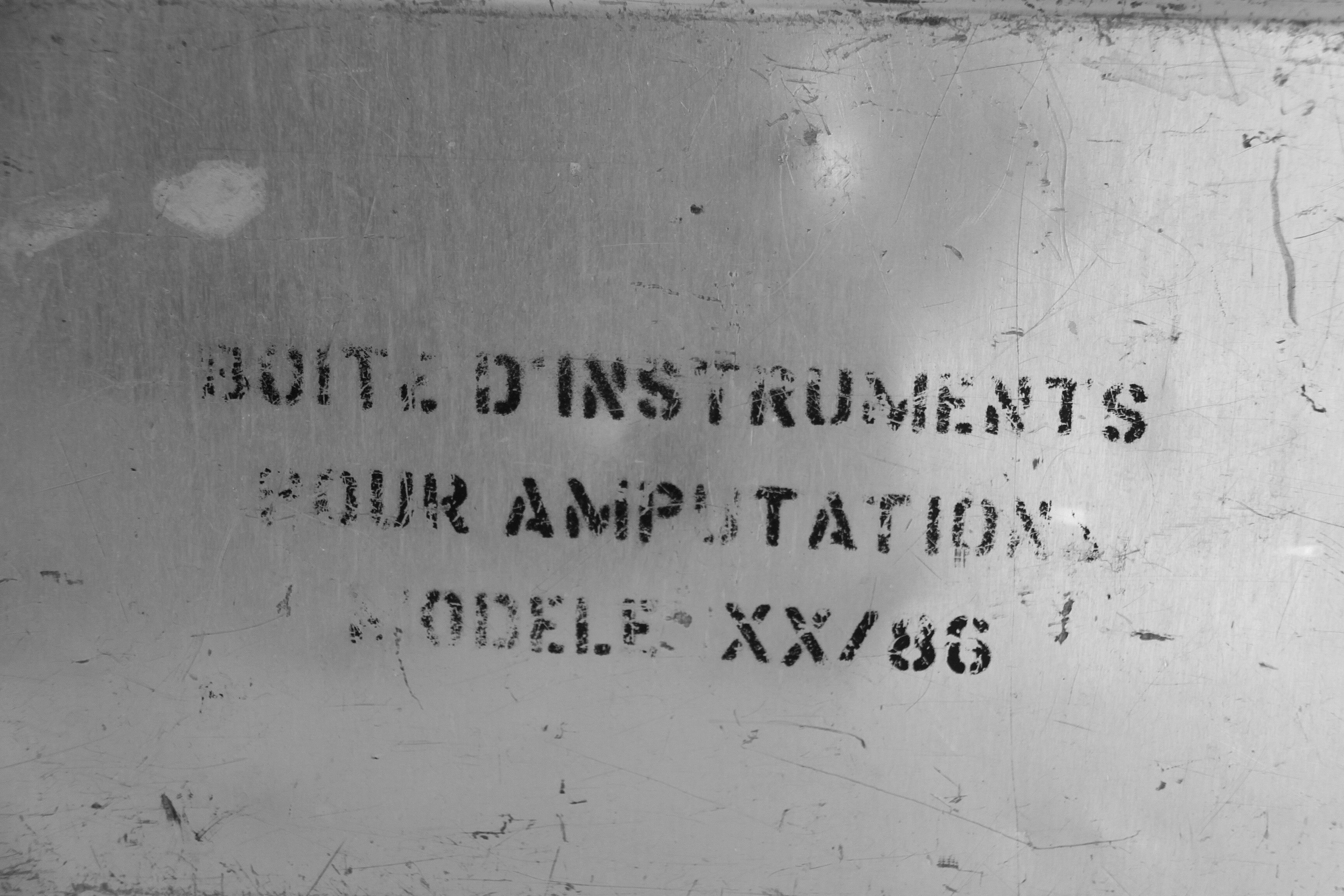 Antique metal surgical instrument box